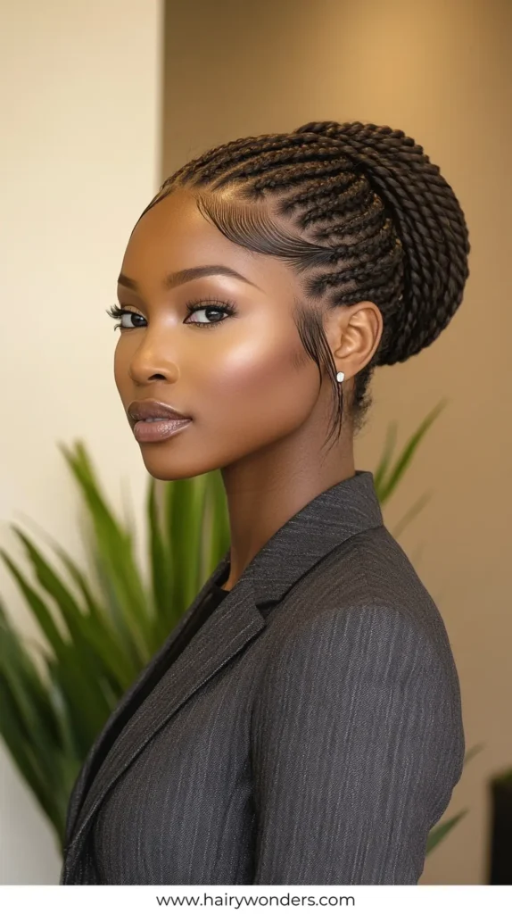Braided Bun Quick Work Hairstyles for Long hair 4