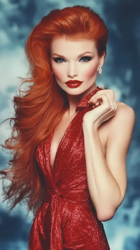 Retro Radiance: 80s Blowout Opulence - 80s blowout hair