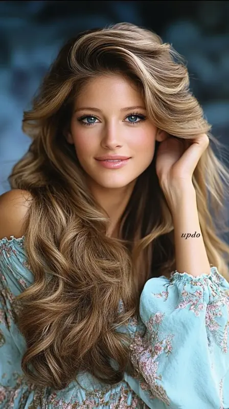Glamorous Retro Waves: A Splash from the Past - 80s blowout hair