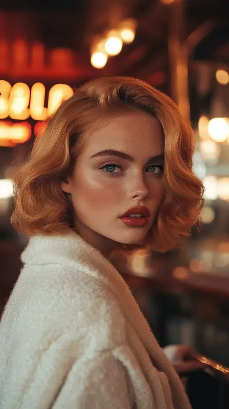 Glamorous 90s Revival: The Golden Wave Blowout - 90s blowout hair short
