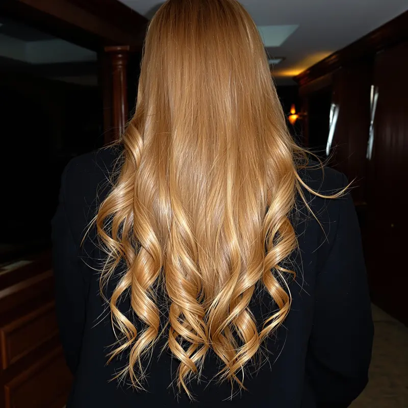 Dazzling Waves of Elegance - blowout-hair