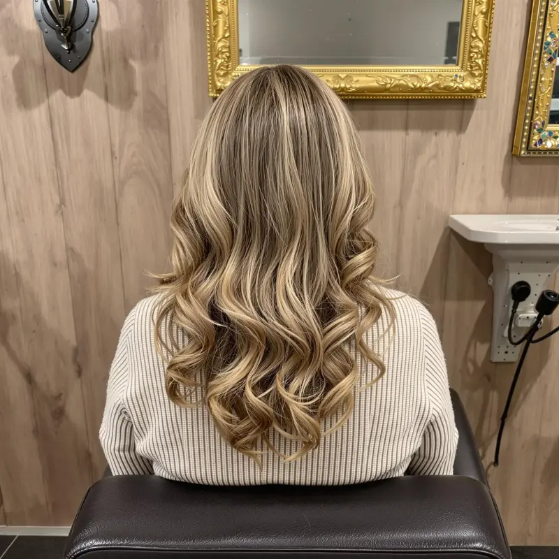 Enchanting Elegance in Gentle Waves - old money brown hair