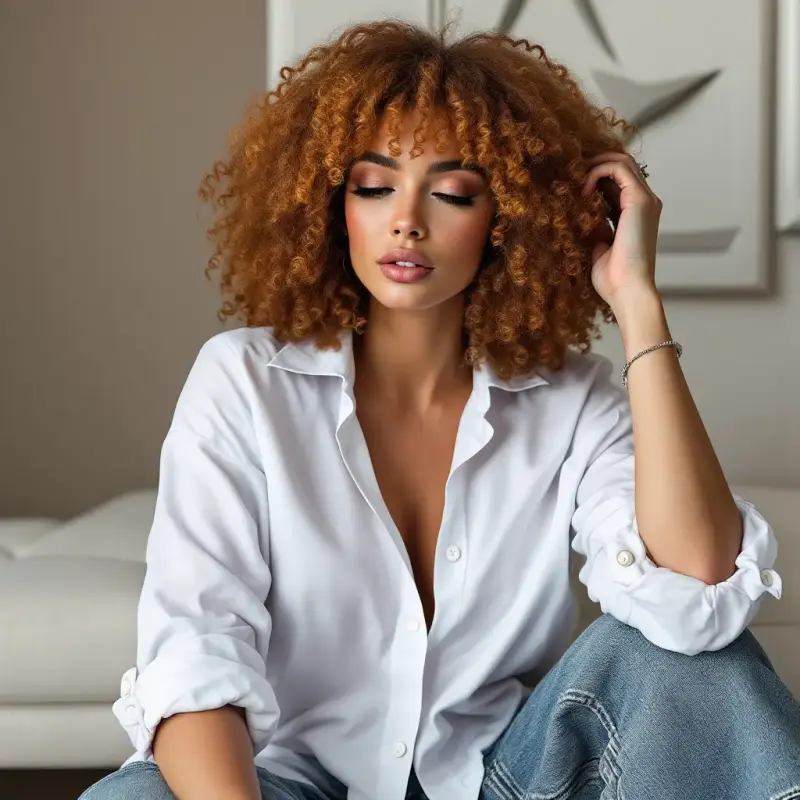 Effortless Glam: The Perfect Curl Equation - old money curly hair