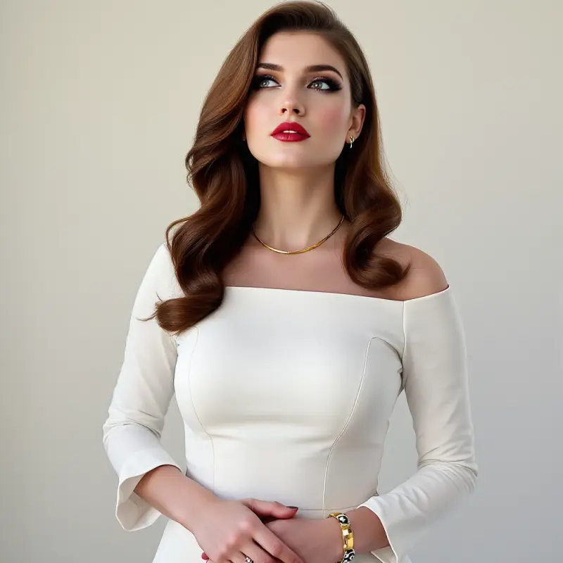 Effortless Grandeur of Luxe Waves - old money hair women