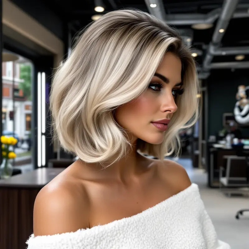 Unveiling the Golden Aura: The Luxe Bob - old money hair women