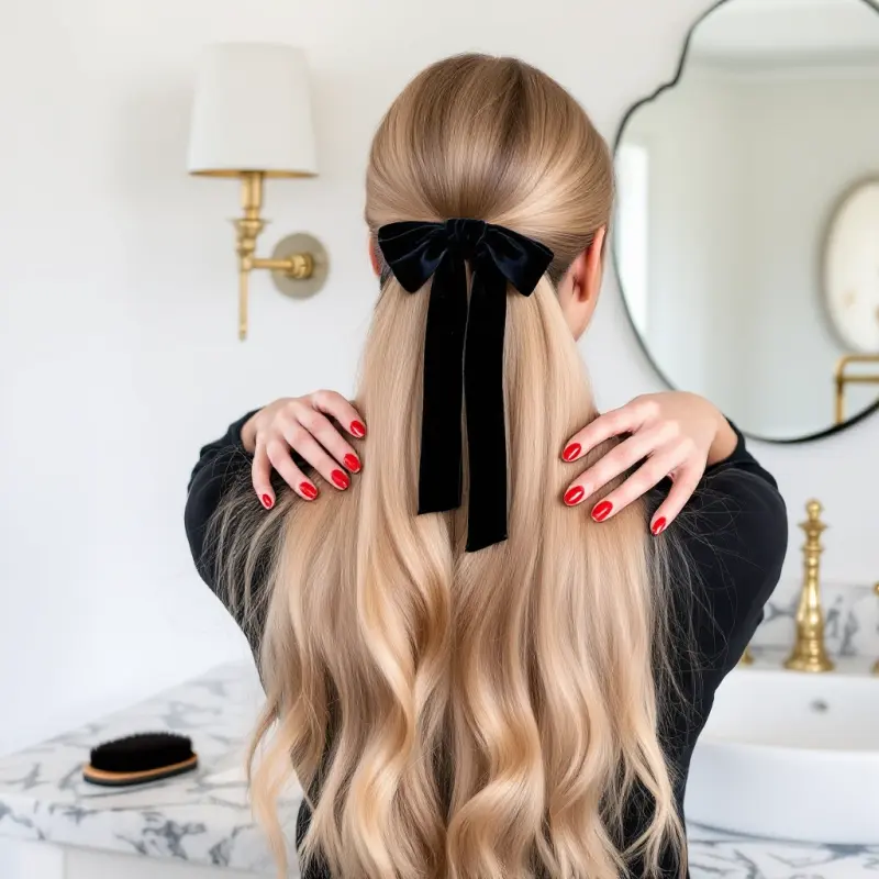 Velvet Whispers of Timeless Elegance - old money hair women