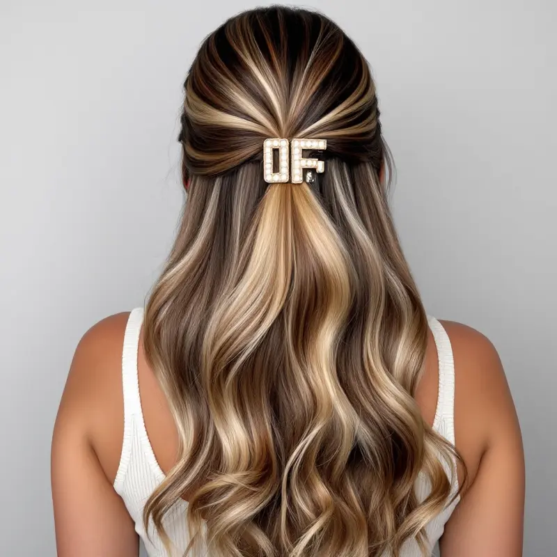 Waves of Opulence: The Glamorous Pearl Pin Experience - old money hair women