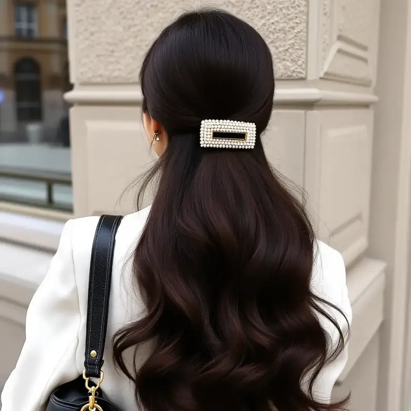 Timeless Chic: A Glamorous Twist on Tradition - old money long hair
