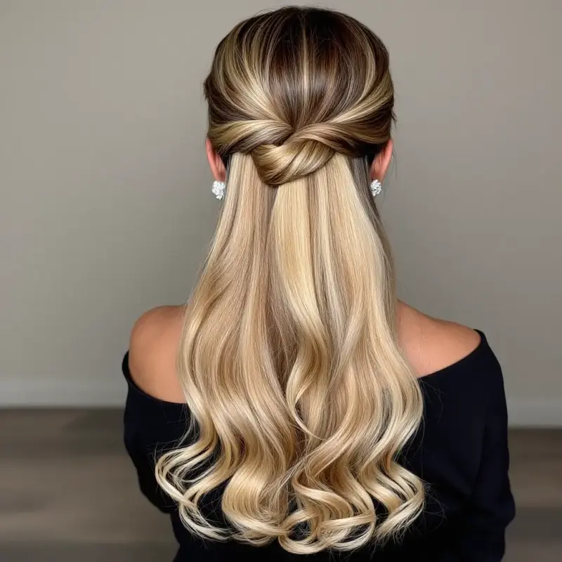 Golden Waves of Legacy - old money long hair